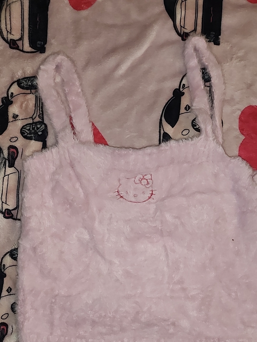 Hello Kitty Light Pink Fuzzy Tank